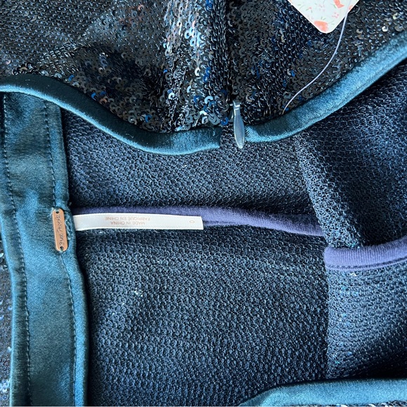 Free People sequins dress pants in deep blue Jewel size 0 - Picture 6 of 10